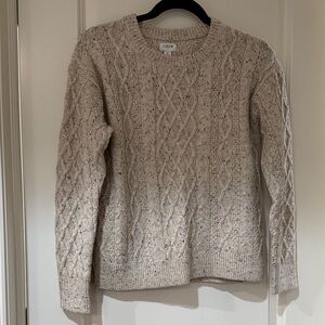 J. Crew Women's Beige Cable Knit Sweater